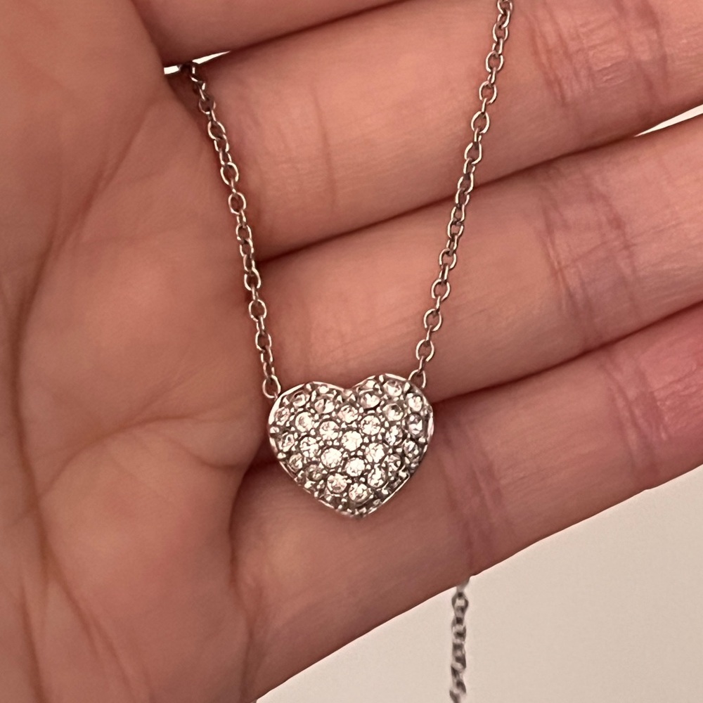 Swarovski puffy heart necklace